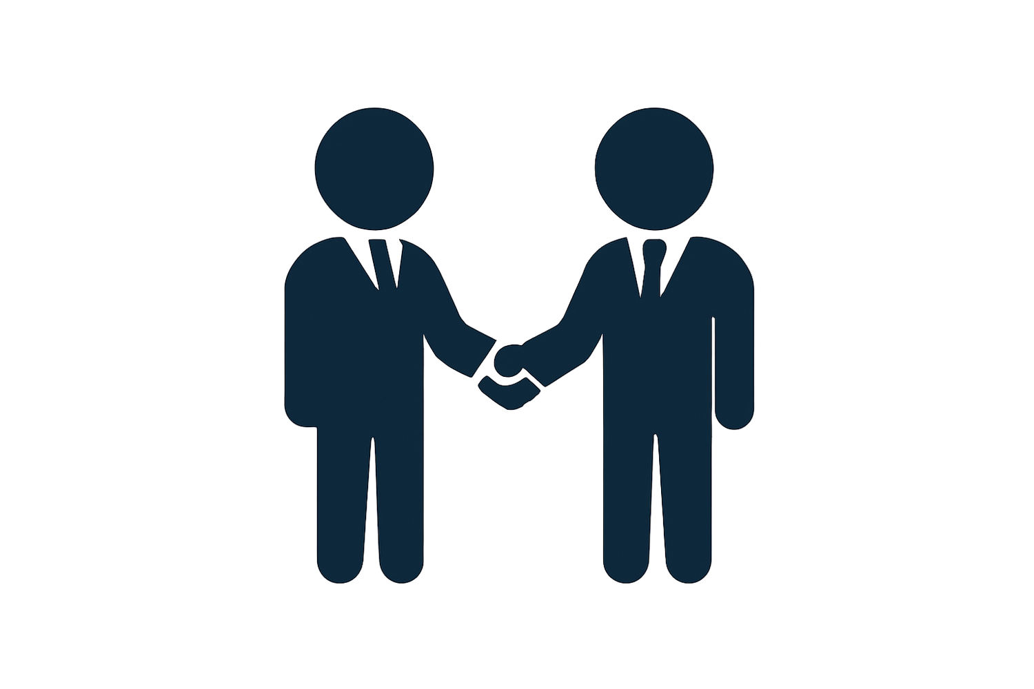 Icon figures shaking hands