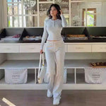 Versatile Casual Minimalist Short Slim-fit Figure-flattering Top And High-waisted Pants