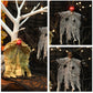 Halloween Hanging Ghost & Glowing Skull Iron Chain Ornament – Spooky Decor
