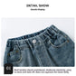 Boys' Straight Leg Loose Fit Jeans | Solid Blue Denim