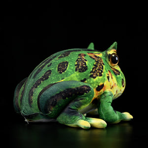 Life-Sized Horned Frog Plush Toy – Realistic Tyrant Horned Frog Stuffed Animal Doll (34cm)