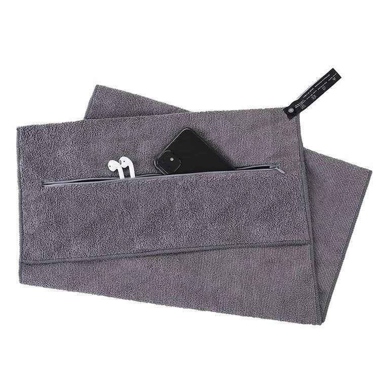 Sports Gym Towel Hooded Invisible Zipper Apron