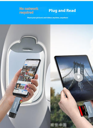 3-in-1 USB & Type-C Card Reader – CF, SD & TF, Aluminum Alloy