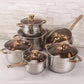 Non-Stick 12-Piece Cookware Set with Glass Lids