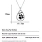 Pet Footprint Pendant Necklace | White Gold Copper | Paw Print Jewelry Gift for Animal Lovers