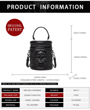 Halloween Embossed Messenger Bag – Portable Spooky Fashion Crossbody Bag