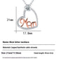 Heart Buckle Mom Necklace | Rose Gold Copper Pendant | Elegant Mother's Day Jewelry Gift for Her