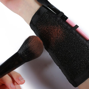 Makeup Brush Dry Cleaning Sponge & Arm Strap – Quick Color Removal Tool | Portable Brush Cleaner for Cosmetic Brushes