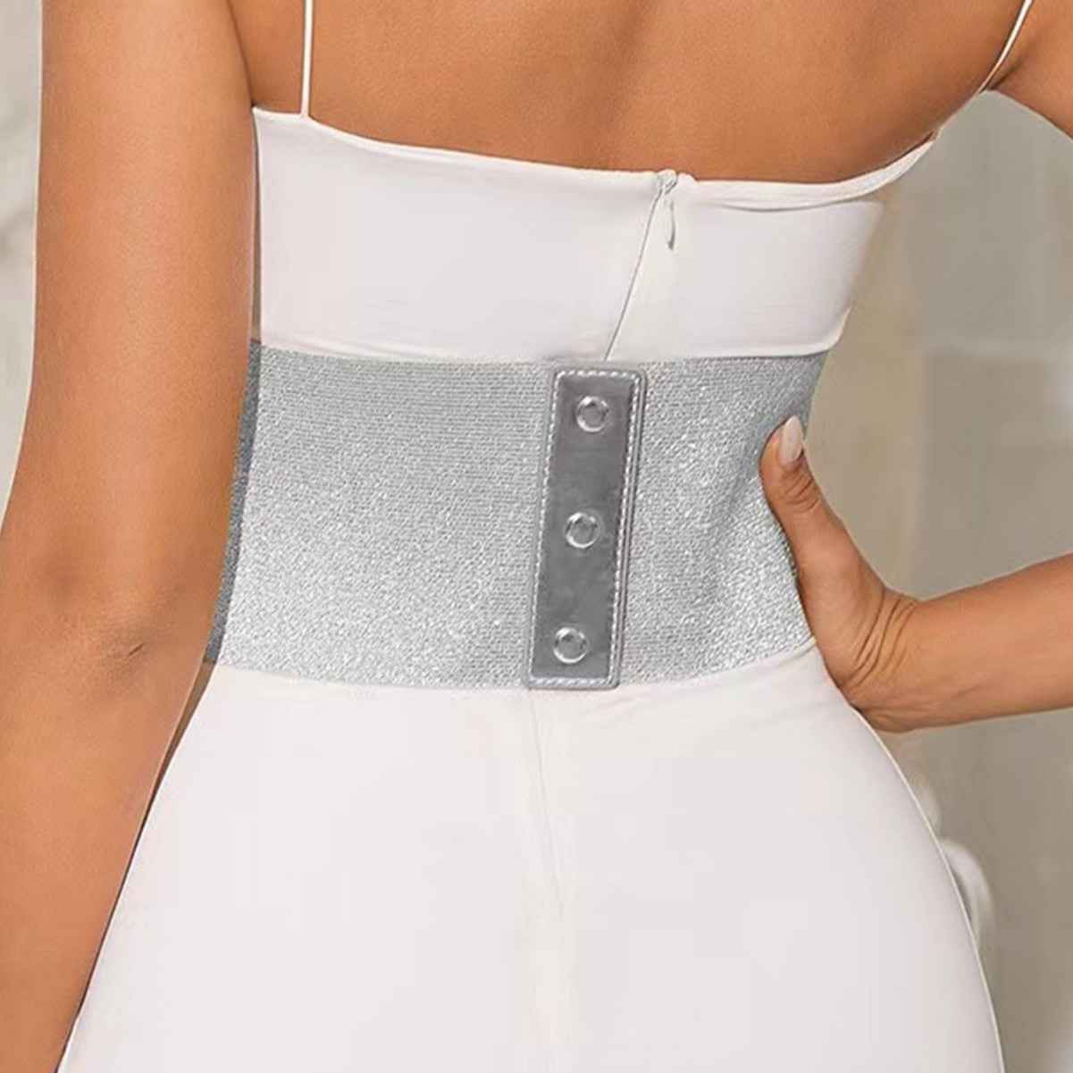 European And American-style Versatile Elastic Wide Decorative Belt For Skirts Springautumn Womens