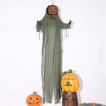 Halloween Voice Control Pumpkin Hanging Ghost Horror Prop