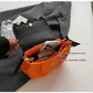 Halloween Pumpkin Contrast Color Pleated Crossbody Bag