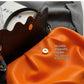 Halloween Pumpkin Contrast Color Pleated Crossbody Bag