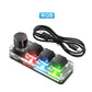 3-Key RGB Macro Keypad with Volume Knob | Mini USB Shortcut Pad | Black & White