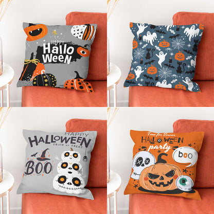 Halloween Pumpkin Castle Super Soft Cushion Cover