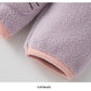 Cute Rabbit Ear Baby Girl Fleece Coat – Toddler Velvet Zip-Up Winter Jacket with Fur Lining | Pink & Purple | Sizes 73–110cm