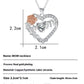 Rose Heart Necklace for Women – Copper Cross Chain Pendant in 3 Colors