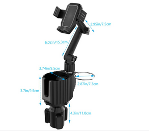 Multi-Function Car Cup Holder & Phone Mount – In-Car Drink Rack & Device Stand
