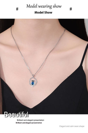 Owl Pendant Necklace | White Gold Copper | Vintage Fashion OL Style Jewelry Gift for Women