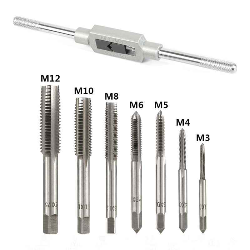 8-piece Tap Hardware Tools Metric Hand Tap Suit