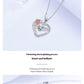 Rose Heart Necklace for Women – Copper Cross Chain Pendant in 3 Colors
