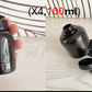 BPA-Free Keychain Protein Powder Bottle | 100ml PP | Built-In Funnel Base | Carabiner Clip | Pre-Load & Pour | 1–5 Pack | Black