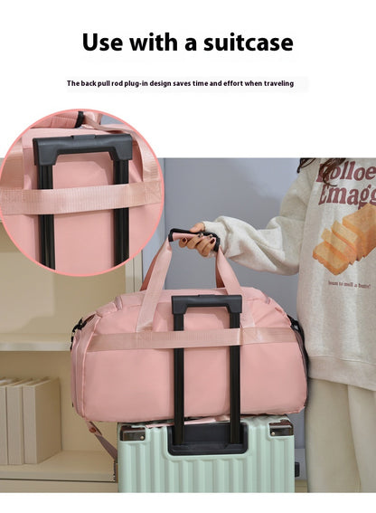 Large Gym Bag with Dry Wet Separation – Lightweight Nylon Duffel for Women | 5 Colors