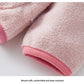 Cute Rabbit Ear Baby Girl Fleece Coat – Toddler Velvet Zip-Up Winter Jacket with Fur Lining | Pink & Purple | Sizes 73–110cm