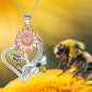 Bee on Sunflower Necklace – Garden Style Nature-Inspired Jewelry