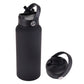 1L (34oz) Insulated Stainless Steel Water Bottle with Straw & Rope Handle – 24 Colors