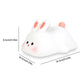 Cute Rabbit Silicone LED Night Light for Kids – Touch Sensor Bunny Lamp with 3 Brightness Levels, 30-Min Timer & USB Rechargeable Battery