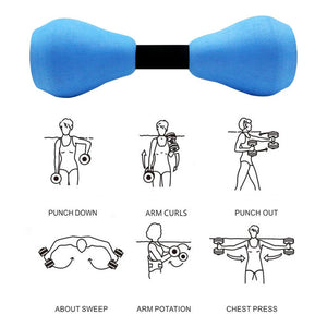 Aqua Fitness EVA Foam Dumbbells – Water Aerobics Hand Weights for Pool Exercise, Yoga, Rehab & Swim Training (1 Pair)