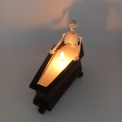 Halloween Schedel Skelet Kaars – Bruisbad Decoratief Ornament