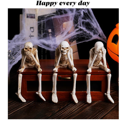 Halloween Skull Resin Decoration – Ghost Festival Atmosphere Ornament
