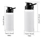 Aluminum Sports Water Bottle | Sublimation-Ready | Flip-Top Sport Lid | Carry Loop | 600ml (21cm) & 750ml (24cm) | White