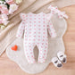 Baby Girl Plaid Romper | Long Sleeve Cotton Jumpsuit
