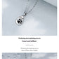 Pet Footprint Pendant Necklace | White Gold Copper | Paw Print Jewelry Gift for Animal Lovers