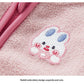 Cute Rabbit Ear Baby Girl Fleece Coat – Toddler Velvet Zip-Up Winter Jacket with Fur Lining | Pink & Purple | Sizes 73–110cm