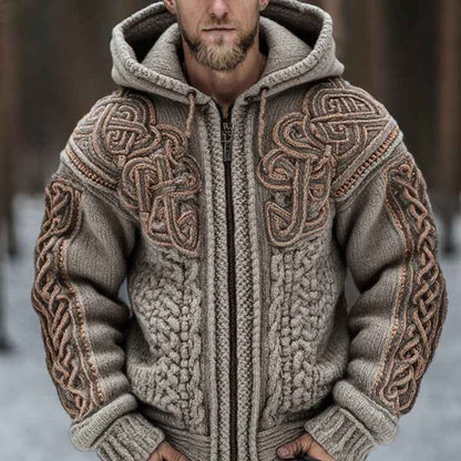Men's Casual Printed Hoodie With Two Pockets Trendy Brand