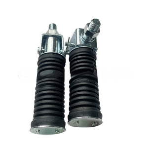 Motorcycle Rear Footrest Pegs – Pair | Ø10mm Bolt-On | Ribbed Rubber Grip | Zinc-Plated Steel Bracket | Fits Harley Honda Suzuki