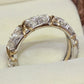 Two-Tone Gold Zircon Cross Ring for Women – Copper Fashion Ring Sizes 6–10