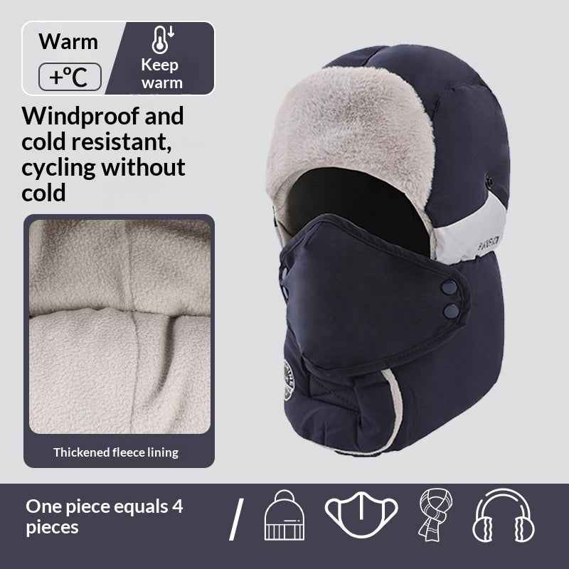 Men's Winter Windproof Ear-Protecting Outdoor Lei Feng Cap