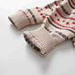 Knitted Jacquard Double-Layer Thickened Baby Romper For FallWinter