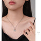 Rose Flower Love Necklace | 5 Colors | Romantic Floral Heart Pendant Jewelry Gift for Women