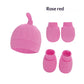 Newborn Hat Mittens And Socks Set With Rubber-soled Shoes