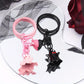 Halloween Ghost Keyring Pair – Cute Spooky Cartoon Key Chain & Bag Charm (Zinc Alloy)