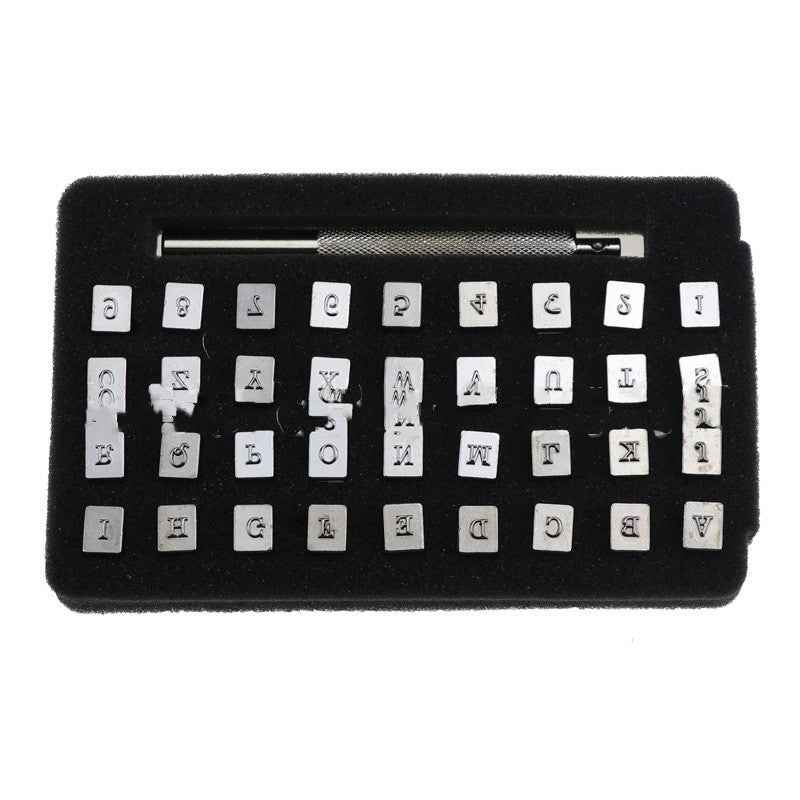Leather Printing Punching Pin Leather English Punch Letter Punch 36PCs Digital Seal Craft Leather Carving Tools