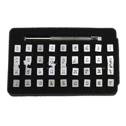 Leather Printing Punching Pin Leather English Punch Letter Punch 36PCs Digital Seal Craft Leather Carving Tools