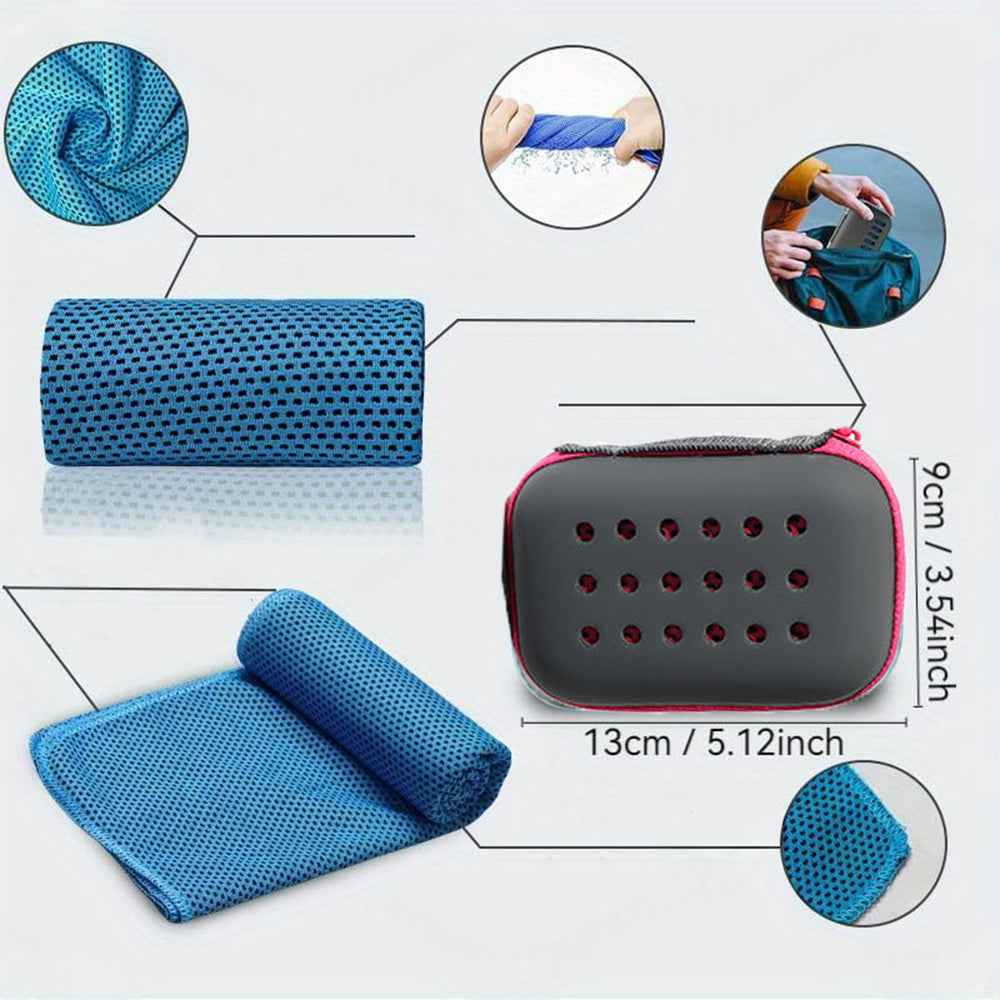 Cooling Sports Towel  Quick-Dry, Sweat Absorbing, Ice Cold Fabric For Outdoor Fitness, Yoga, And Gym Workouts