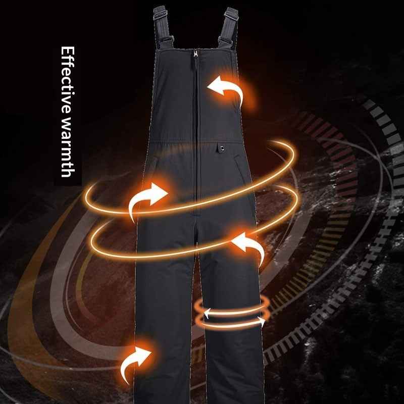 Outdoor Ski Overalls With Waterproof Windproof And Extra-thick Insulation