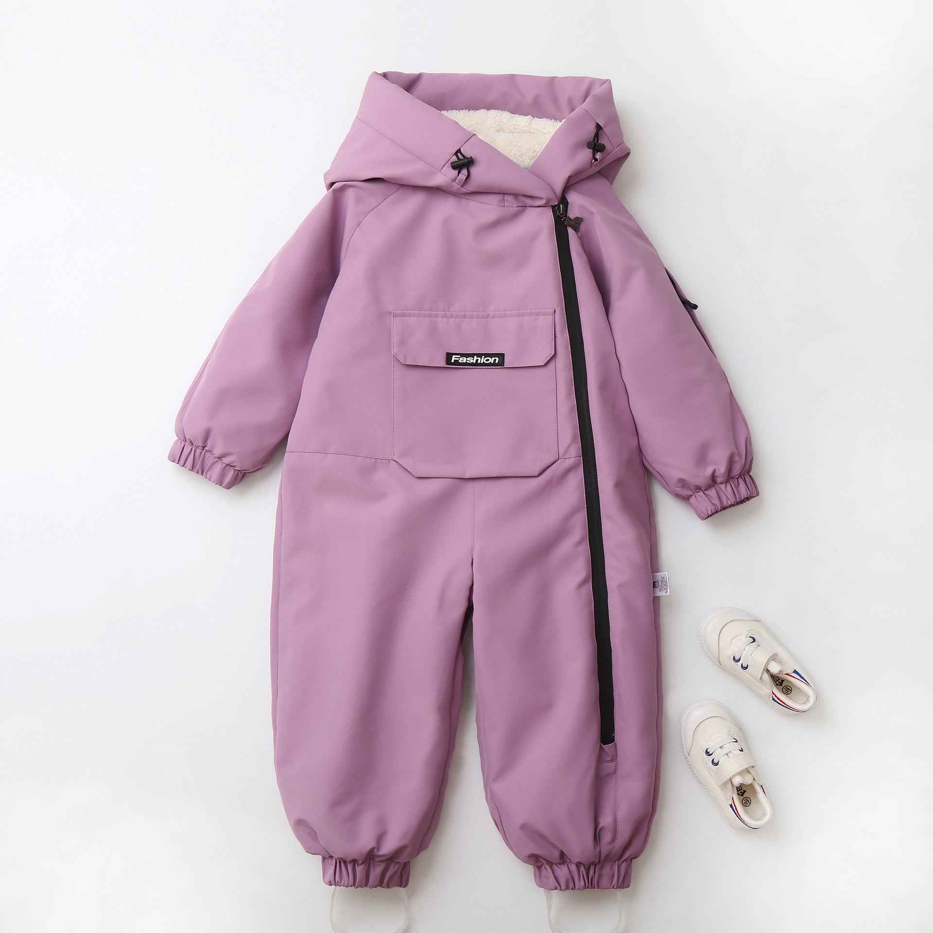 Long Crawling Suit One-piece Hooded Jumpsuit